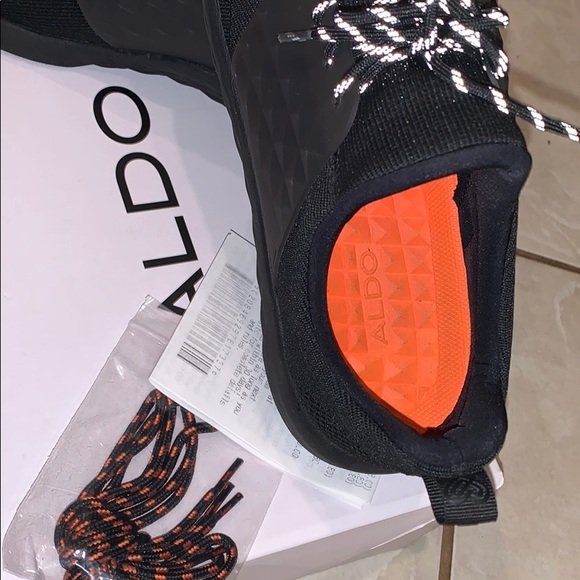 black ALDO SNEAKERS rubber soles, reflective laces - Picture 6 of 8
